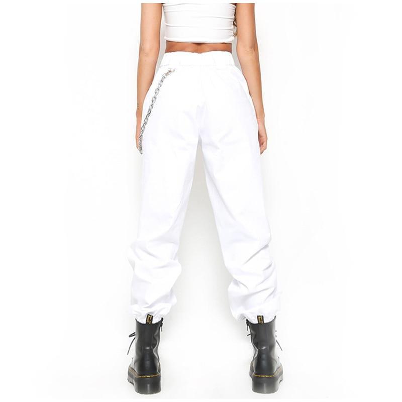 High Waisted Cargo Trousers by White Market