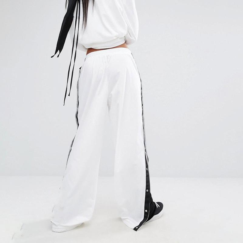 Button Up Side Stripe Trousers by White Market