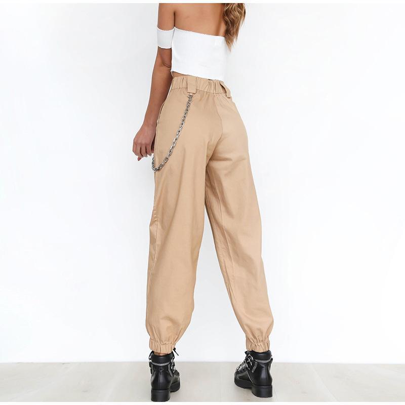 High Waisted Cargo Trousers by White Market