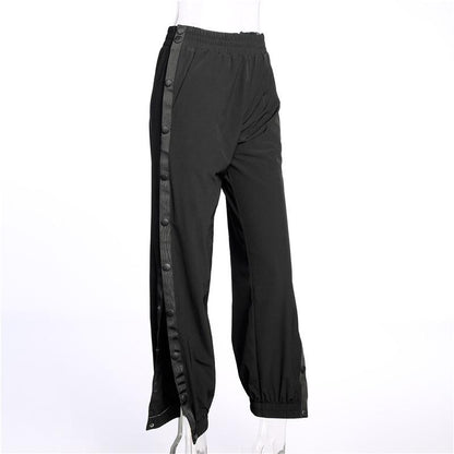 Button Up Side Stripe Trousers by White Market