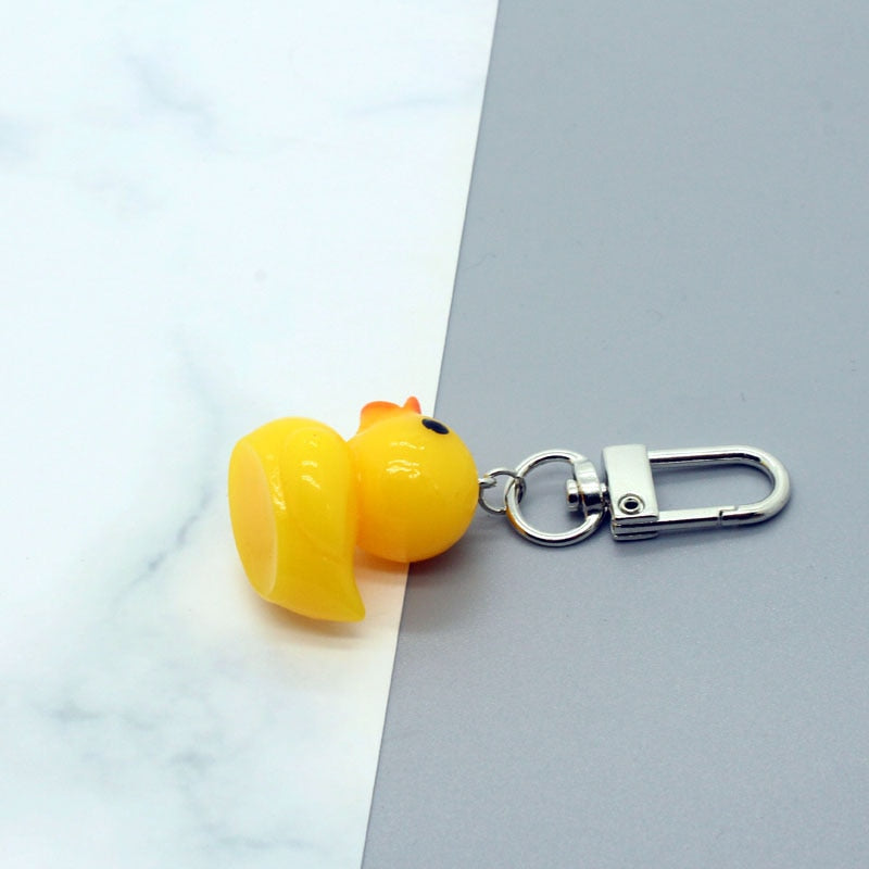 Rubber Yellow Duck Keychain by White Market