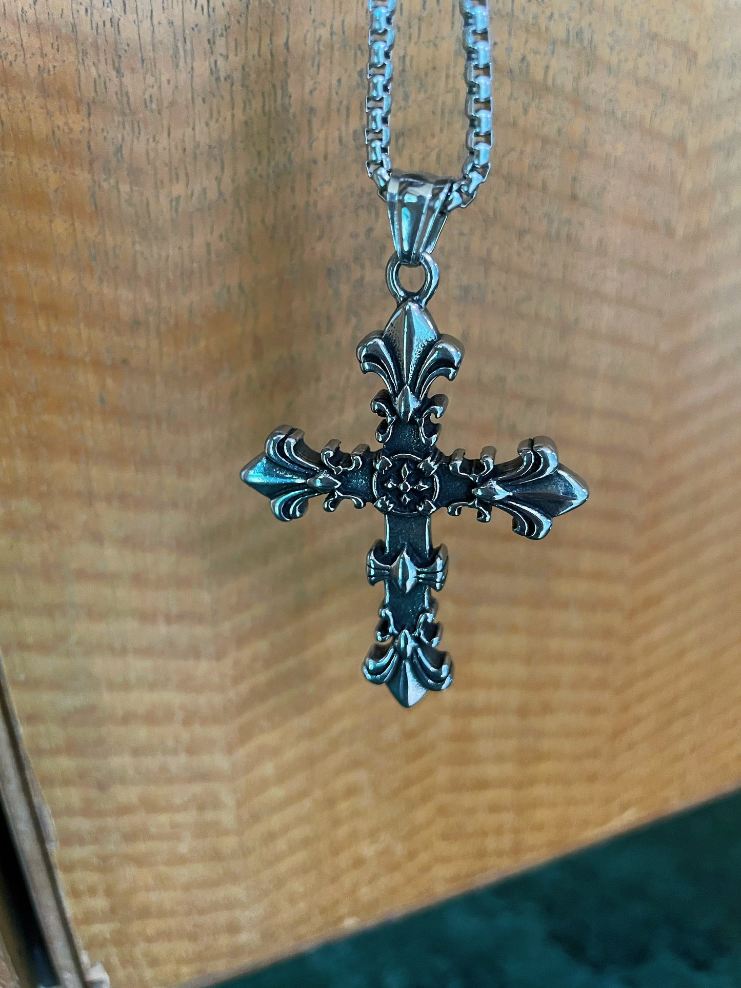 Stainless Steel Cross Necklace by White Market