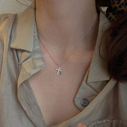 Double Cross Necklace by White Market