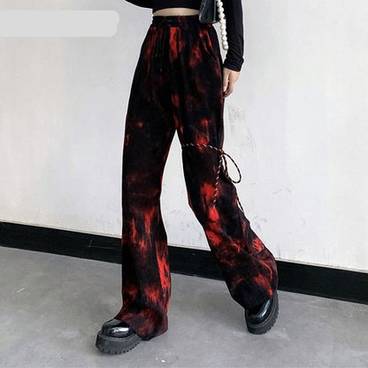 Tie Dye Blood Trousers With Tie by White Market