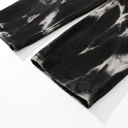 Bleach Splattered Dyed Trousers by White Market