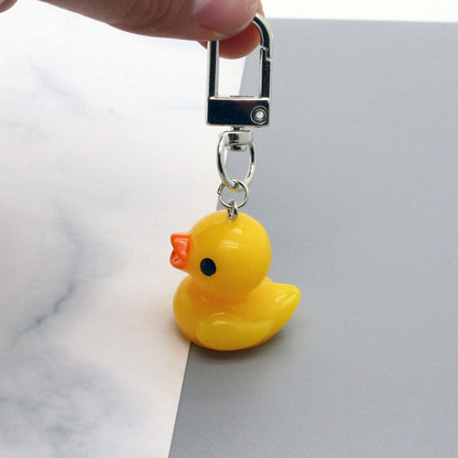 Rubber Yellow Duck Keychain by White Market