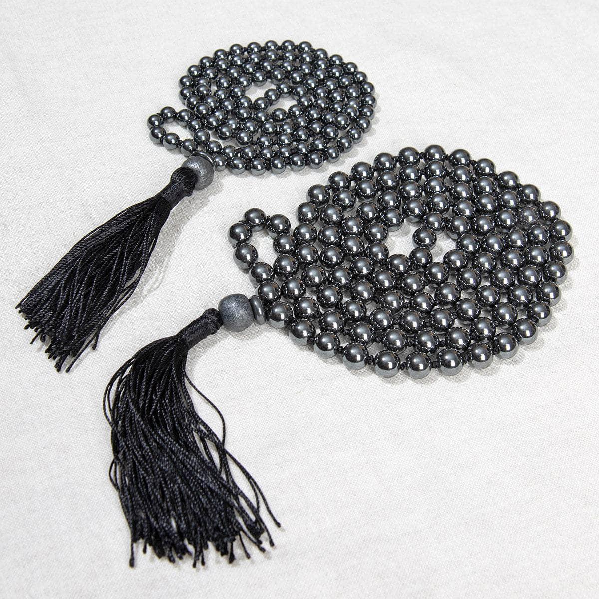 Hematite Mala - High-Energy Gemstones by Tiny Rituals