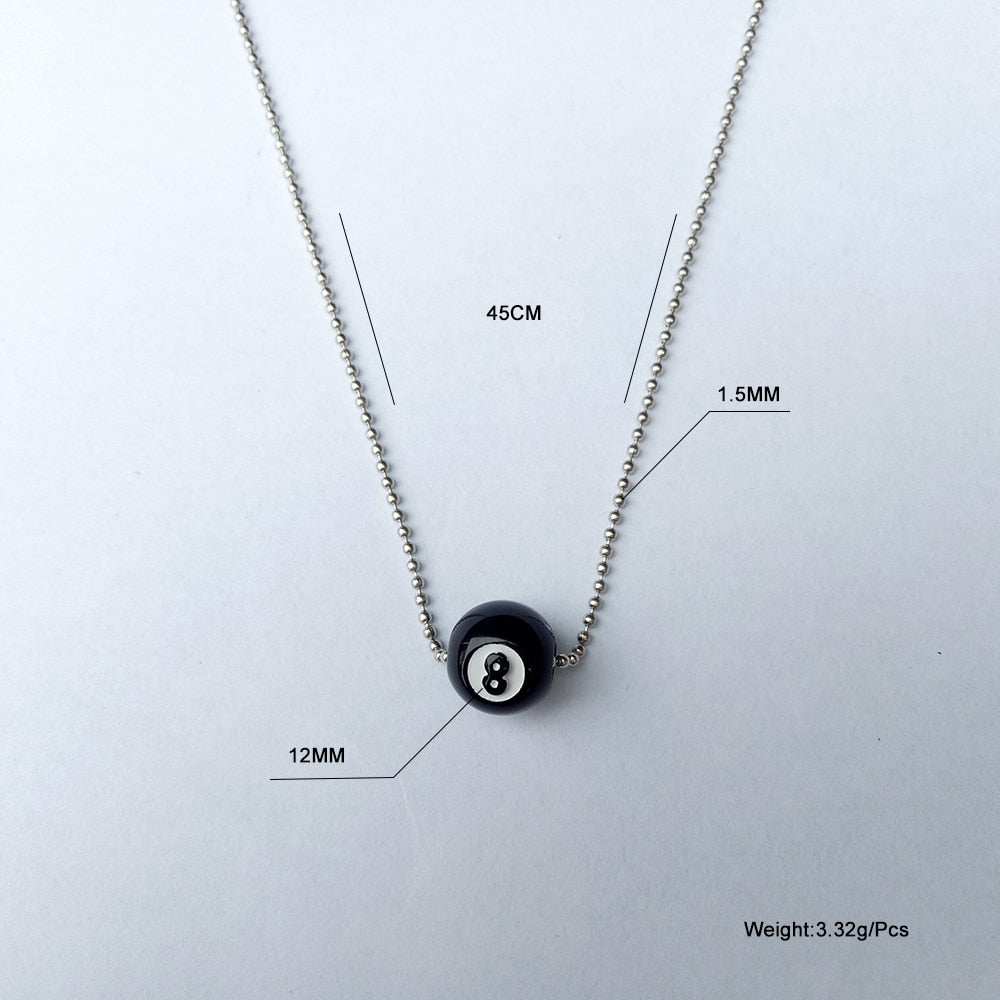 Eight Ball Necklace by White Market