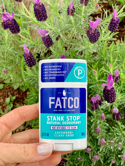 Stank Stop Deodorant Stick, Lavender+Sage, 1.7 Oz by FATCO Skincare Products