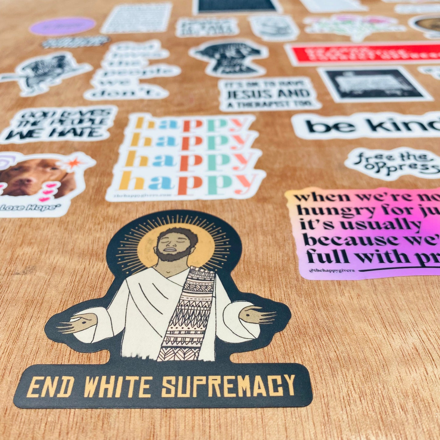 End White Supremacy  | Sticker by The Happy Givers