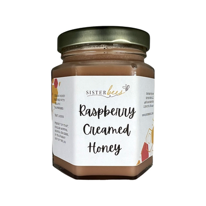 Raspberry Creamed Honey 8oz Jar by Sister Bees