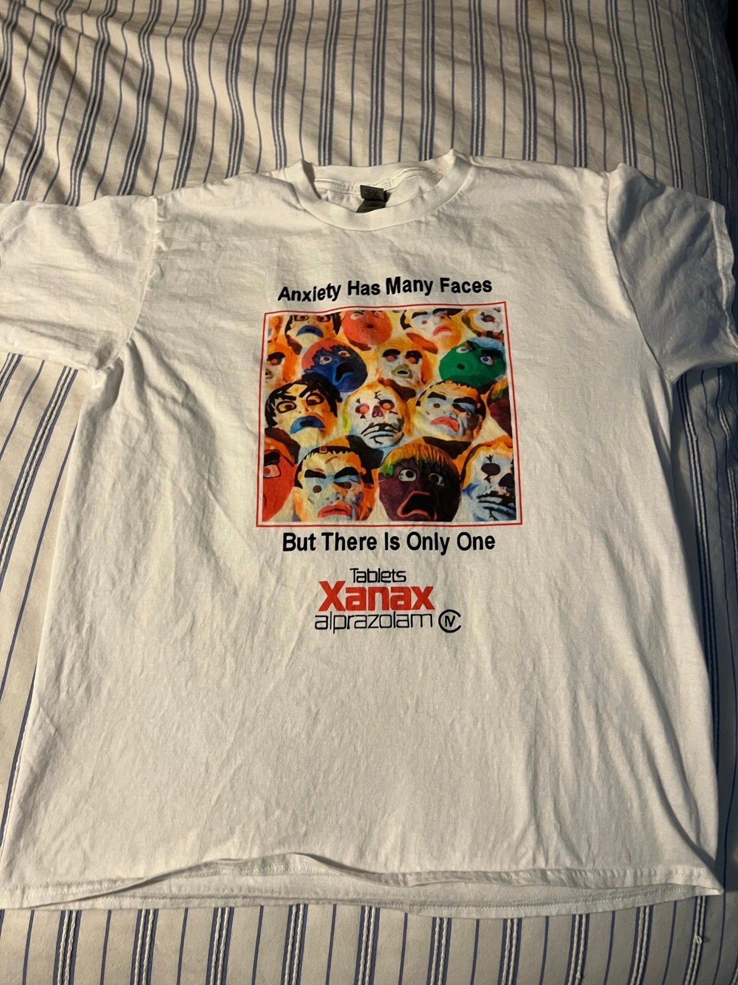"Anxiety Has Many Faces" Tee by White Market