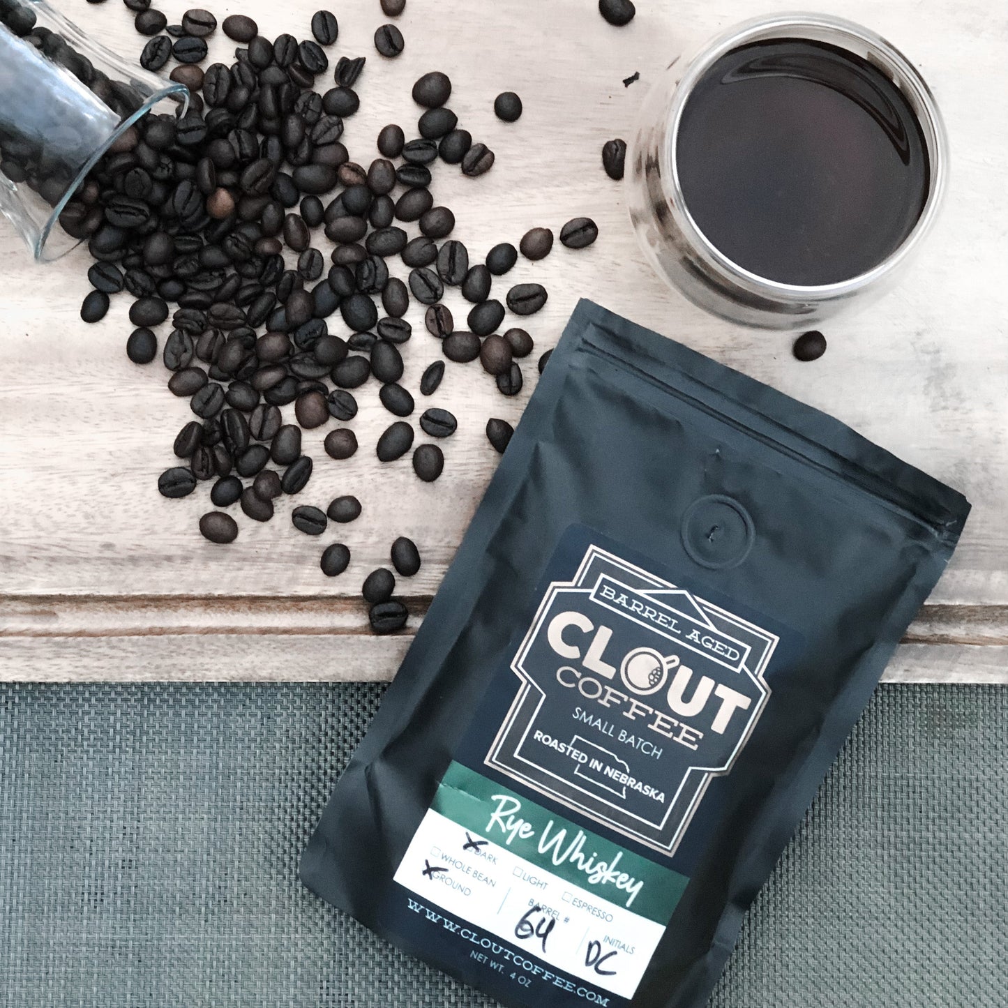 Rye Whiskey | Sample 4oz Bag by Clout Coffee