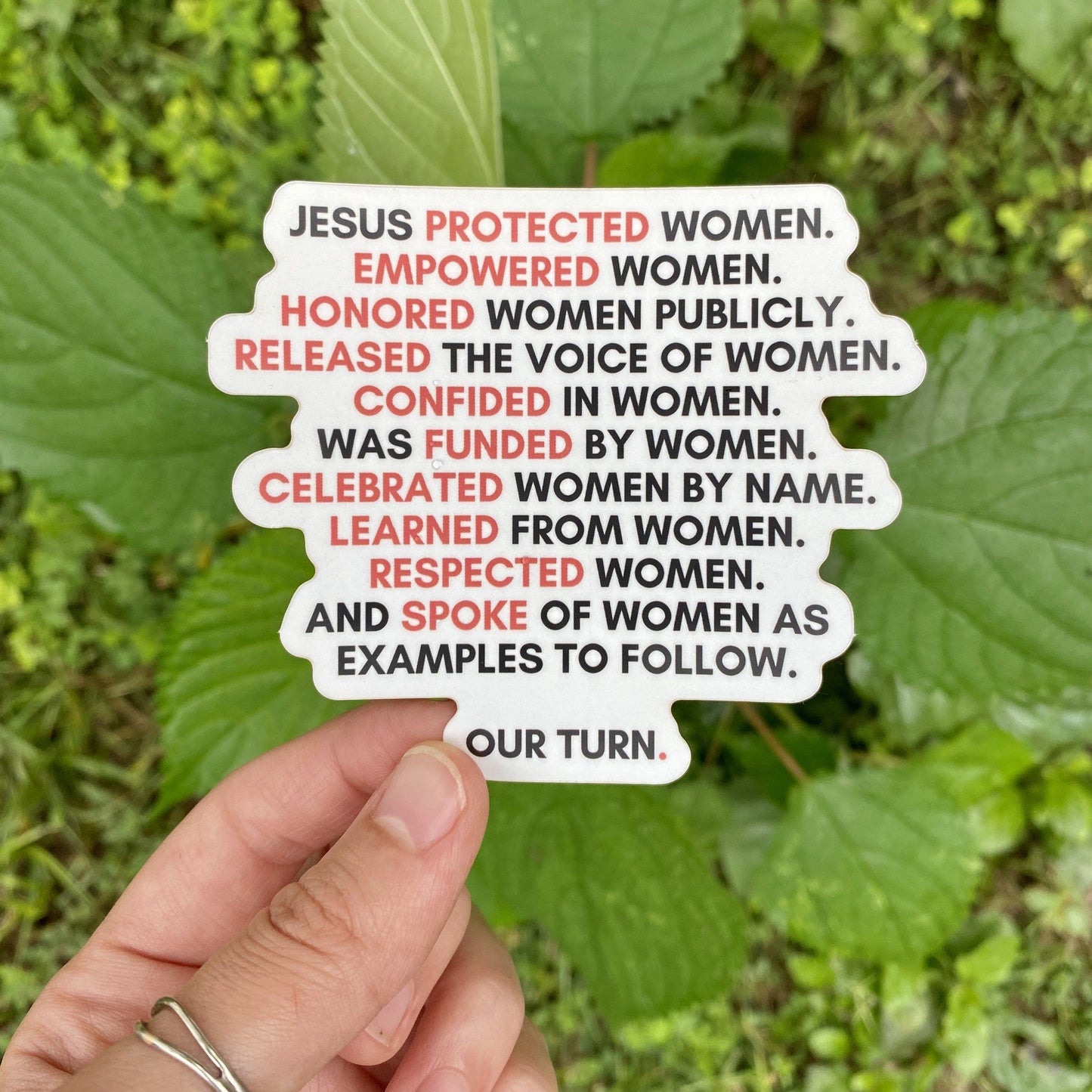 Jesus - Women | Sticker by The Happy Givers