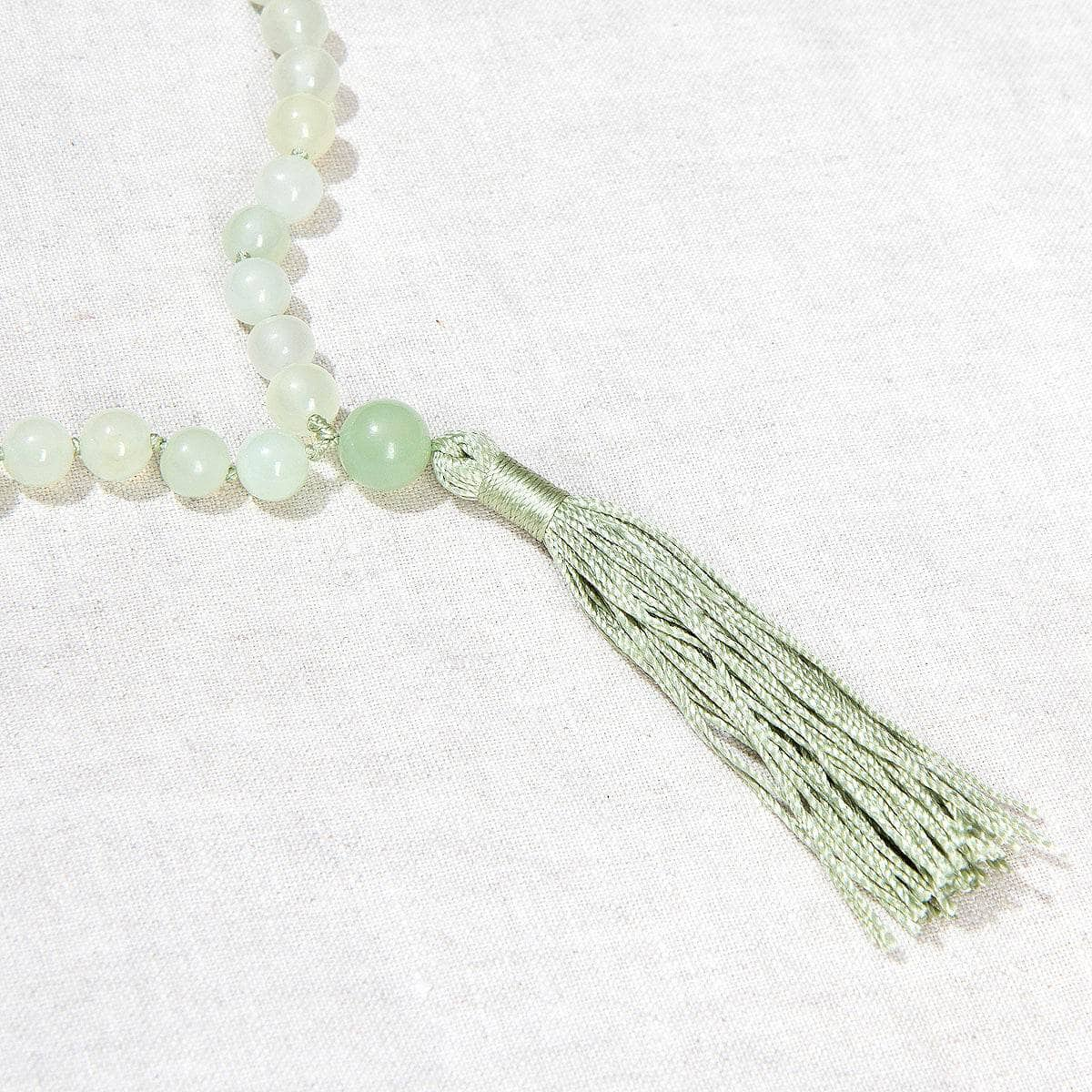 Green Jade Mala - High-Energy Gemstones by Tiny Rituals