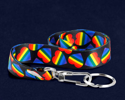 Rainbow Heart Gay Pride Lanyards by Fundraising For A Cause