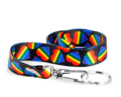 Rainbow Heart Gay Pride Lanyards by Fundraising For A Cause
