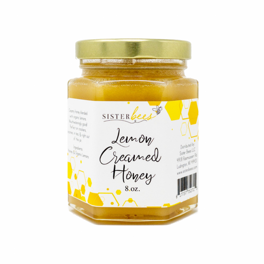 Lemon Creamed Honey 8oz Jar by Sister Bees