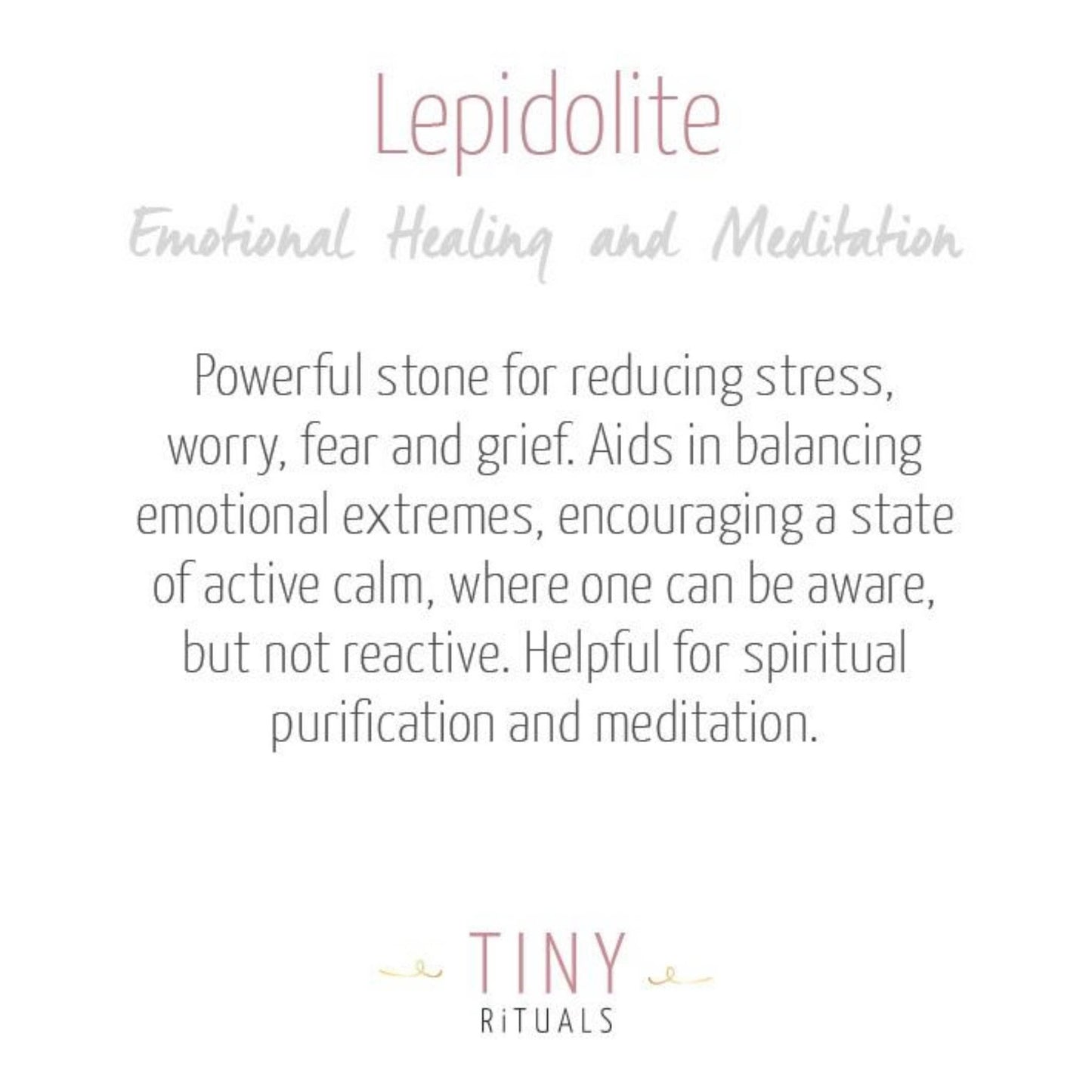 Lepidolite Worry Stone by Tiny Rituals