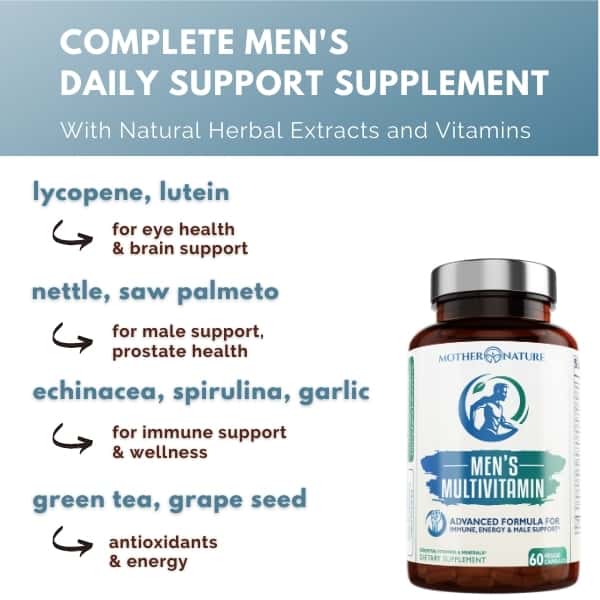 Men's Complete Multivitamin by Mother Nature Organics