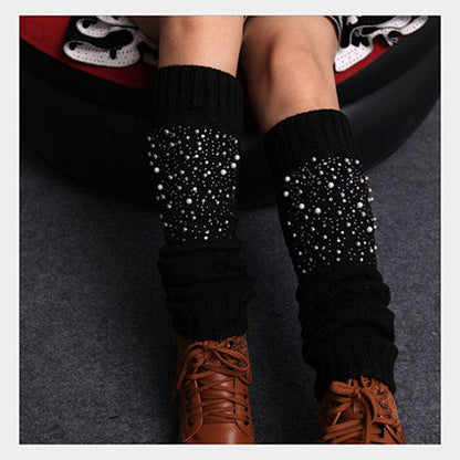 Miss Pearly Legs Leg Warmers With Pearls And Crystals by VistaShops