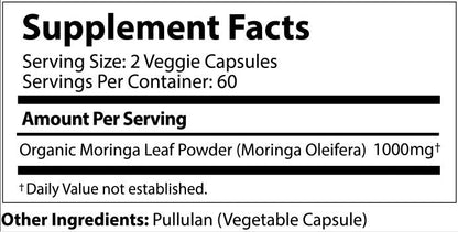 Moringa Capsules by Mother Nature Organics