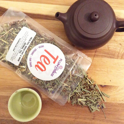 Healthy, Wealthy, & Wise Herbal Tea (Bergamot - Sage - Lemongrass - Mint) by Plum Deluxe Tea