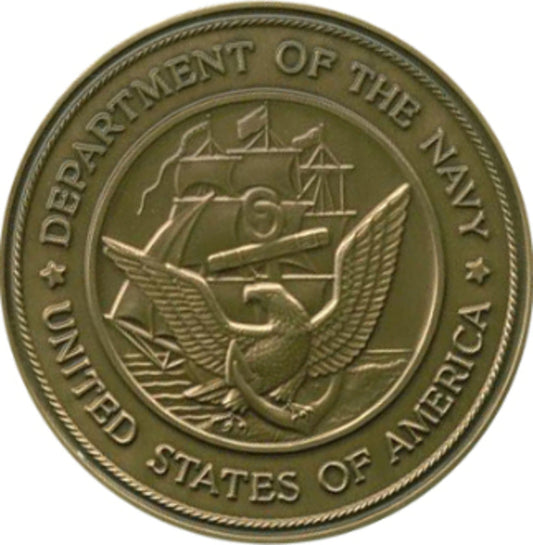 Navy Service Medallion, Brass Navy Medallion by The Military Gift Store
