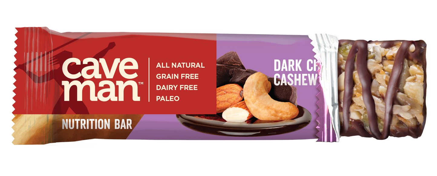 Dark Chocolate Cashew Almond Nutrition Bars by Caveman Foods