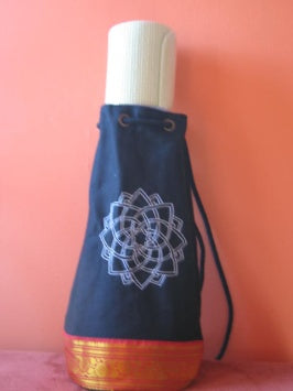 OMSutra  Kids Mandala Yoga  Mat Bag with Saree Lace by OMSutra