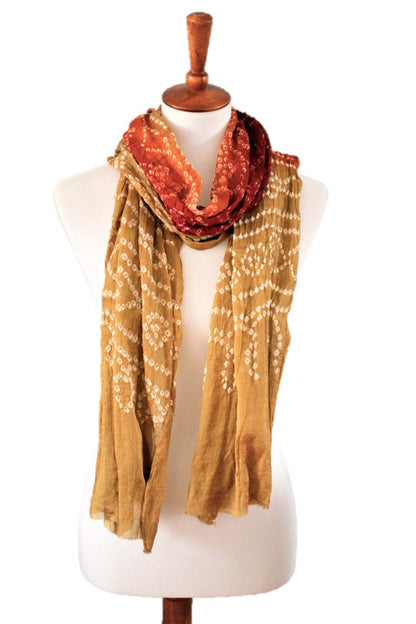 OMSutra Tie-dye designer fashion Silk Scarves by OMSutra