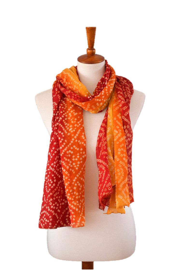 OMSutra Tie-dye designer fashion Silk Scarves by OMSutra