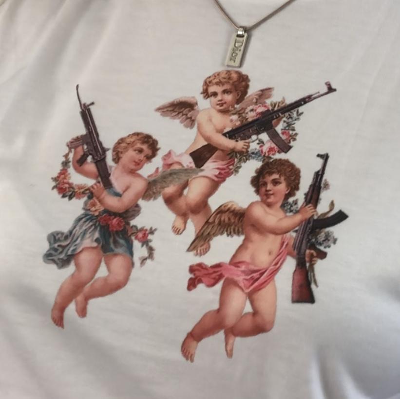 "Angels With Ak 47" Tee by White Market