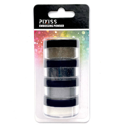 PIXISS Embossing Powders Set of 4 Colors by Pixiss