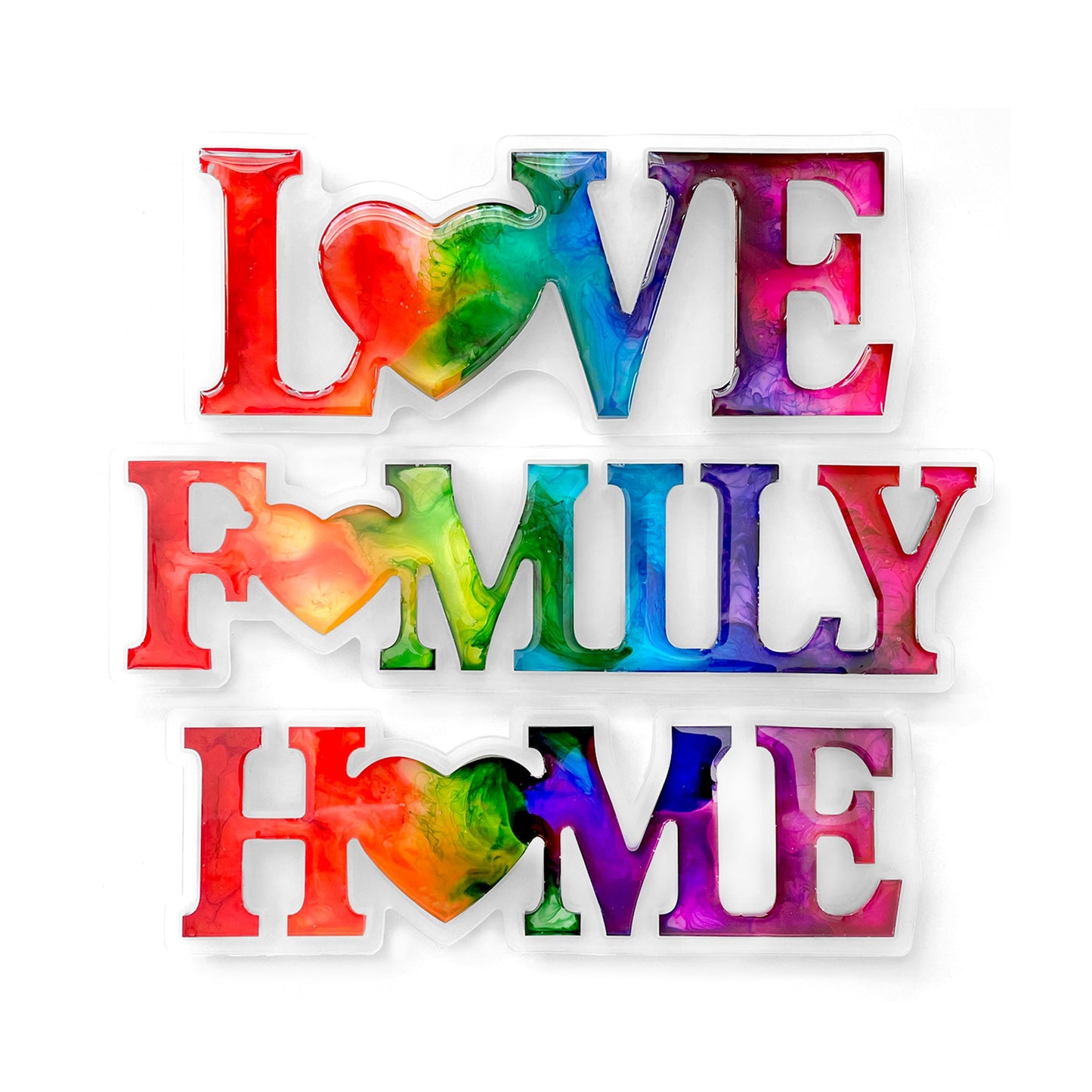 PIXISS Love | Family | Home Mold Set of 3 by Pixiss