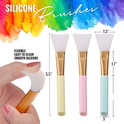 PIXISS Silicone Brush Set of 3 by Pixiss