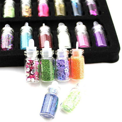 PIXISS Assorted Mini Glitter & Sequin Vials - 48PC by Pixiss