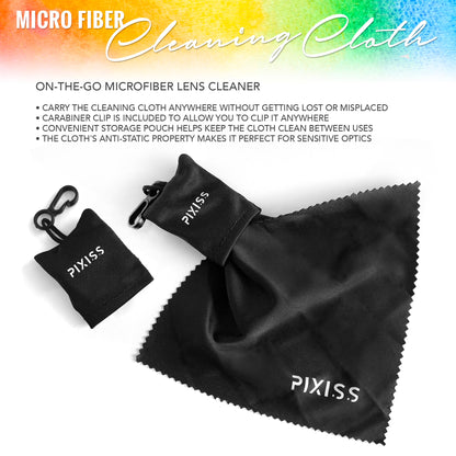 PIXISS Photography Calibration Cards with Lanyard and Lens Cloth by Pixiss