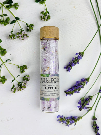 Sooothe Lavender Oatmeal Bath Soak Vial by Ash & Rose