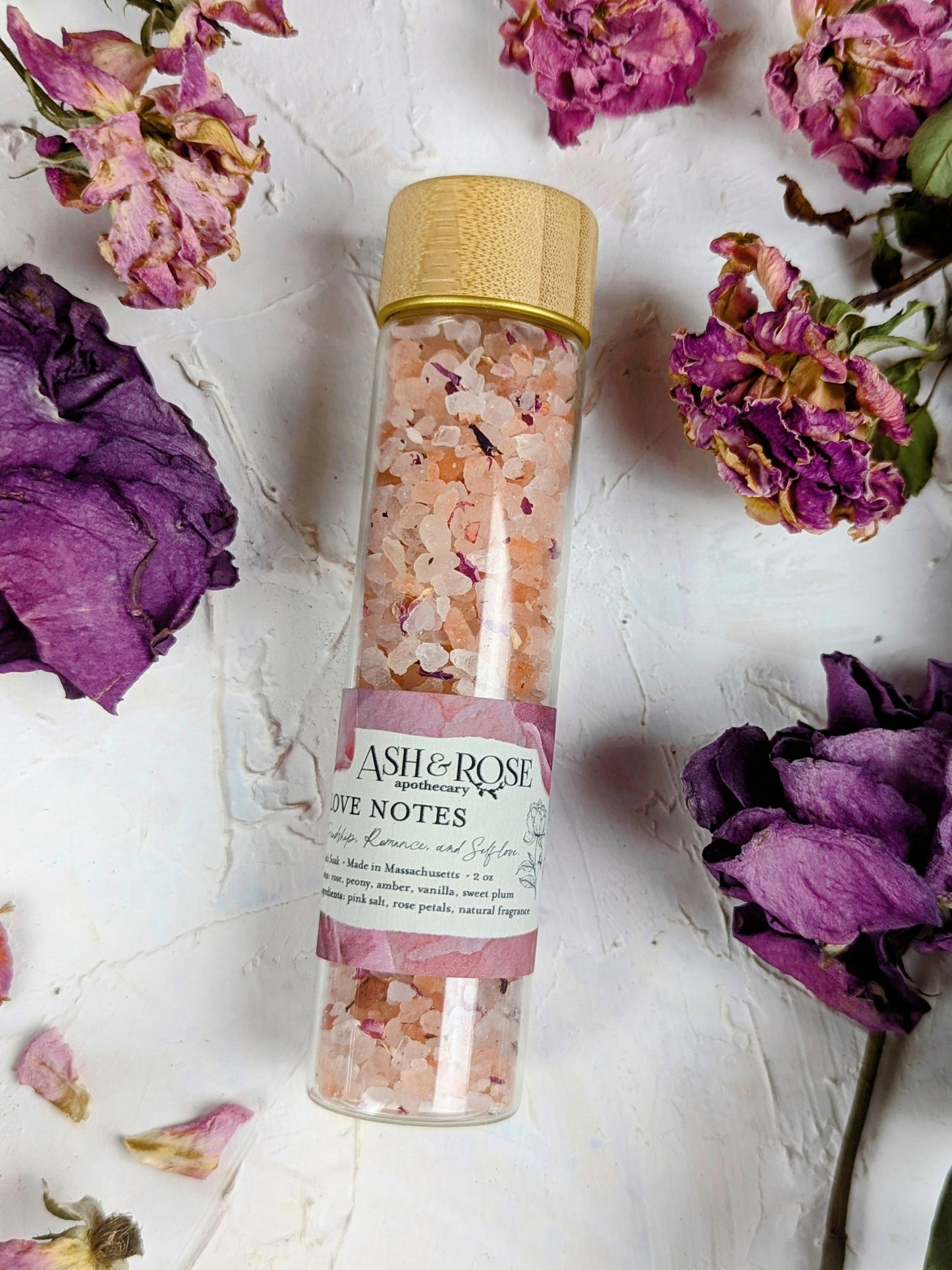 Love Notes Bath Salt Vial by Ash & Rose