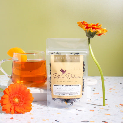 Peaches 'n' Cream Oolong Tea (Peach-Vanilla) by Plum Deluxe Tea