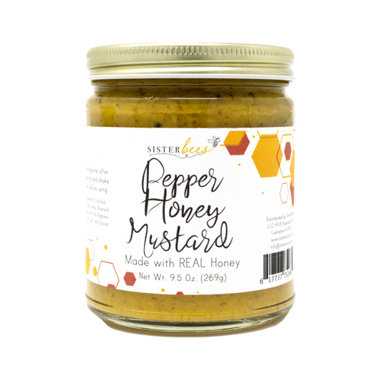 Pepper Honey Mustard - Made with REAL honey! by Sister Bees