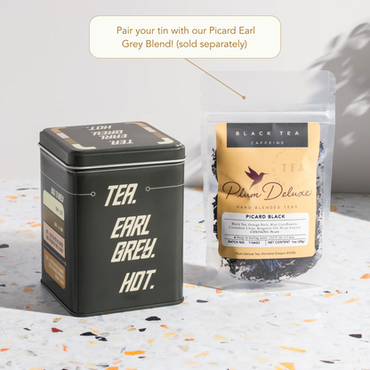 Tea. Earl Grey. Hot. Tin by Plum Deluxe Tea