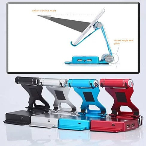 Podium Style Stand With Extended Battery Up To 200% For iPad, iPhone And Other Smart Gadgets by VistaShops