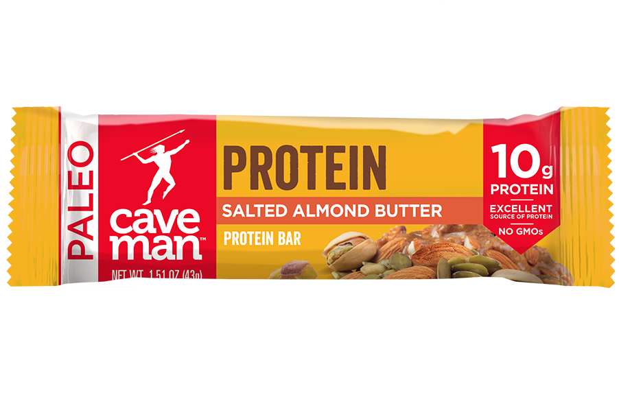 Salted Almond Butter Protein Bars by Caveman Foods