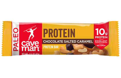 Chocolate Salted Caramel Protein Bars by Caveman Foods