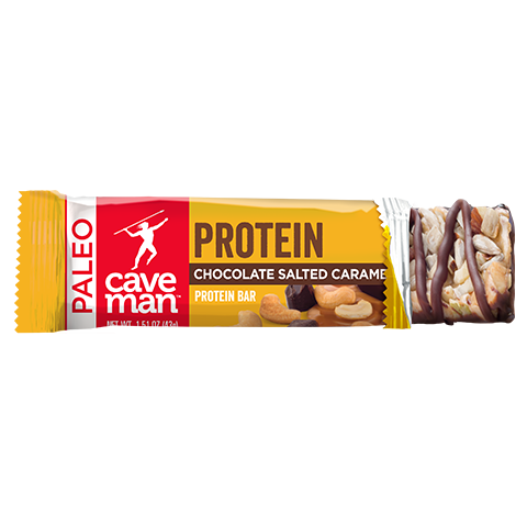 Chocolate Salted Caramel Protein Bars by Caveman Foods