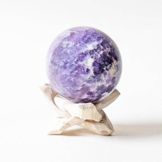 Purple Rainbow Fluorite Sphere with Tripod by Tiny Rituals