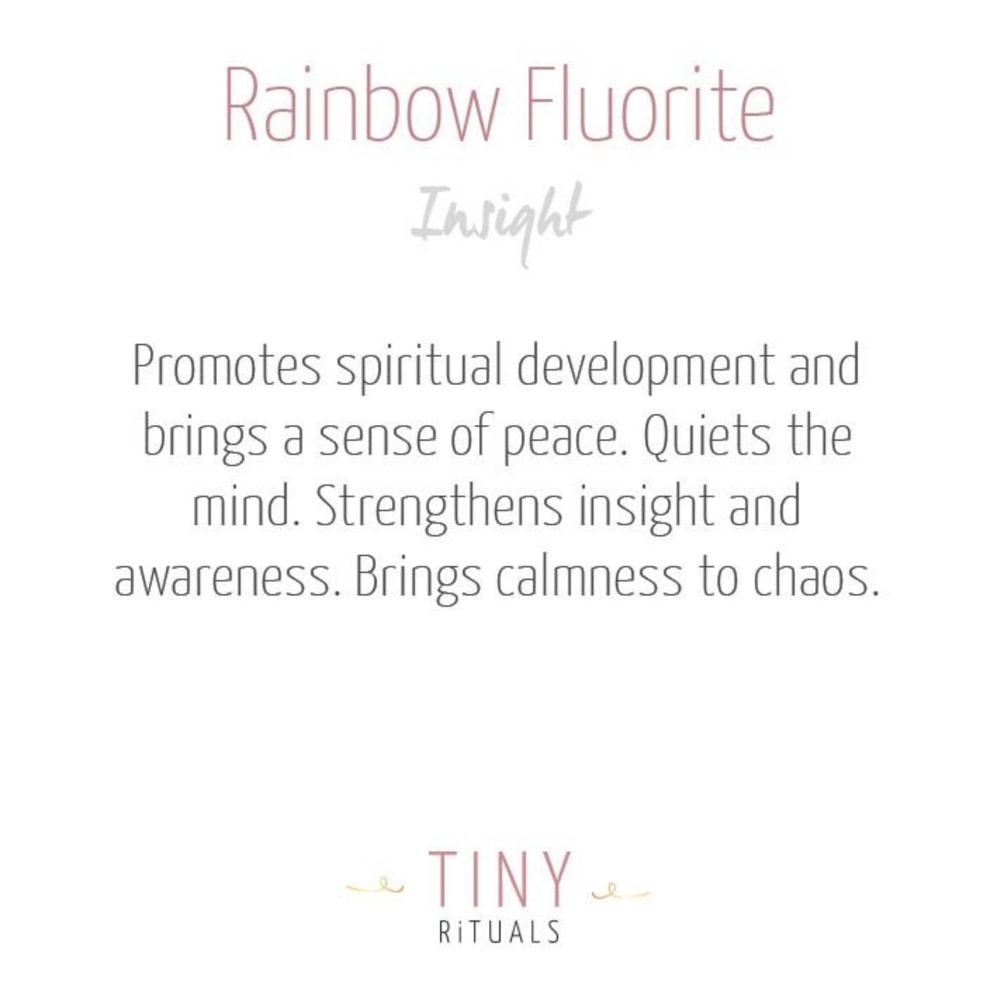 Rainbow Fluorite Stone Set by Tiny Rituals