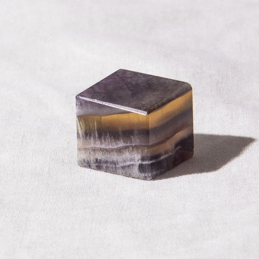 Purple Rainbow Fluorite Cube by Tiny Rituals